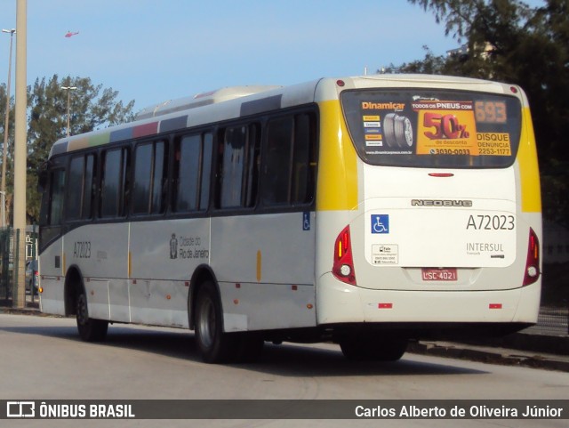 Transurb A72023 na cidade de Rio de Janeiro, Rio de Janeiro, Brasil, por Carlos Alberto de Oliveira Júnior. Número da foto: #7002108.