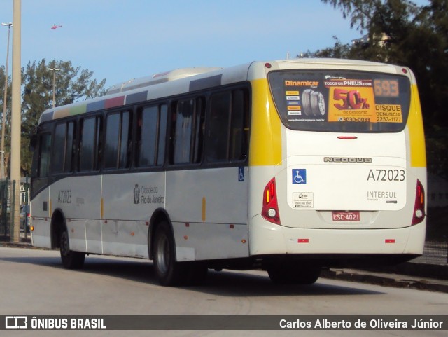 Transurb A72023 na cidade de Rio de Janeiro, Rio de Janeiro, Brasil, por Carlos Alberto de Oliveira Júnior. ID da foto: 7002108.