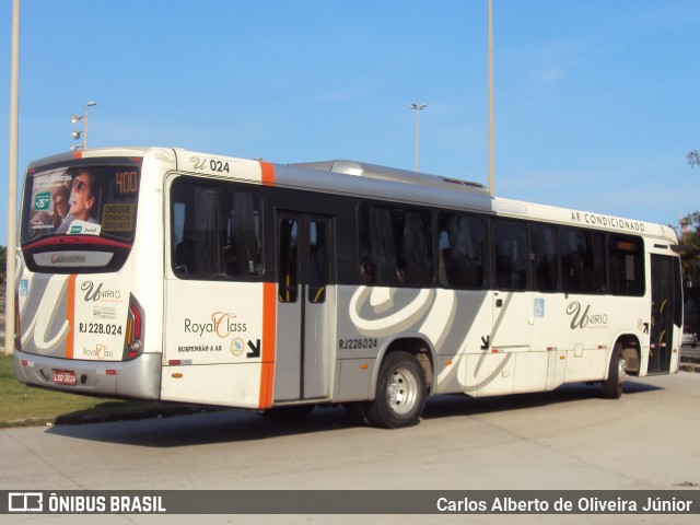 UniRio Transportes RJ 228.024 na cidade de Rio de Janeiro, Rio de Janeiro, Brasil, por Carlos Alberto de Oliveira Júnior. ID da foto: 7001692.