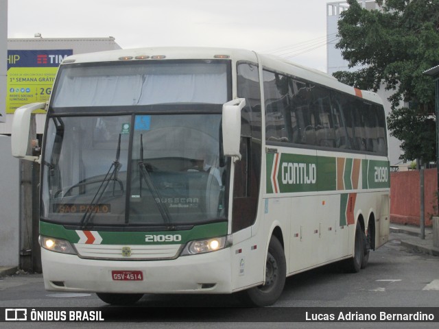 Empresa Gontijo de Transportes 21090 na cidade de Rio de Janeiro, Rio de Janeiro, Brasil, por Lucas Adriano Bernardino. ID da foto: 7000966.