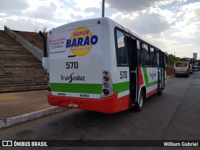 TRANSCOLUZ - Transporte Coletivo de Luziânia 570 na cidade de Luziânia, Goiás, Brasil, por William Gabriel. Número da foto: #7001435.