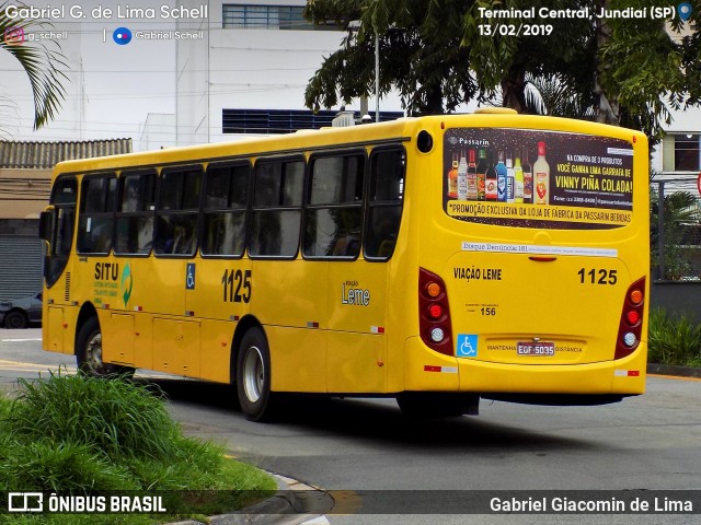 Viação Leme 1125 na cidade de Jundiaí, São Paulo, Brasil, por Gabriel Giacomin de Lima. Número da foto: #7005871.