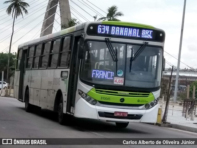 Transportes Paranapuan B10045 na cidade de Rio de Janeiro, Rio de Janeiro, Brasil, por Carlos Alberto de Oliveira Júnior. ID da foto: 7004776.