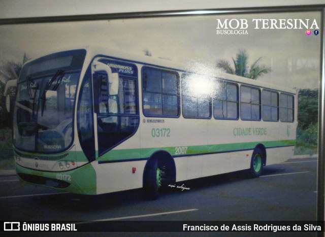 Transporte Coletivo Cidade Verde 03172 na cidade de Teresina, Piauí, Brasil, por Francisco de Assis Rodrigues da Silva. Número da foto: #7005783.