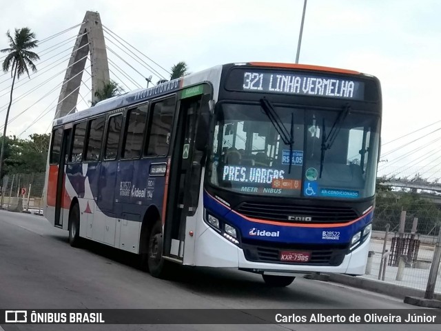 Viação Ideal B28522 na cidade de Rio de Janeiro, Rio de Janeiro, Brasil, por Carlos Alberto de Oliveira Júnior. ID da foto: 7004852.