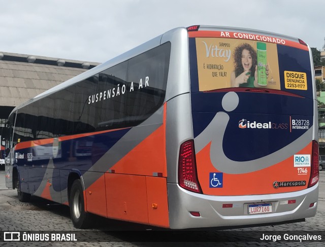 Viação Ideal B28728 na cidade de Rio de Janeiro, Rio de Janeiro, Brasil, por Jorge Gonçalves. Número da foto: #7004237.