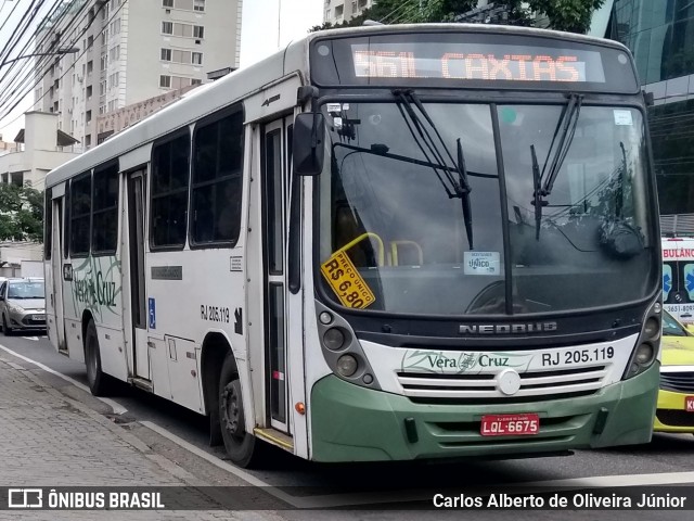 Viação Vera Cruz RJ 205.119 na cidade de Rio de Janeiro, Rio de Janeiro, Brasil, por Carlos Alberto de Oliveira Júnior. ID da foto: 7004766.