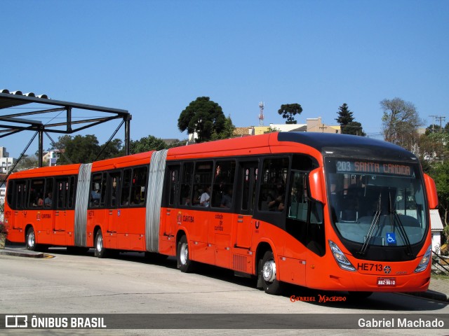 Auto Viação Redentor HE713 na cidade de Curitiba, Paraná, Brasil, por Gabriel Machado. Número da foto: #7006444.