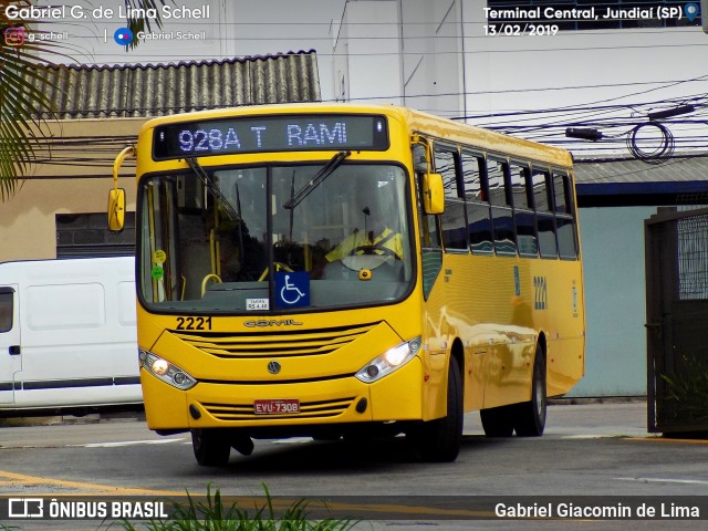 Viação Jundiaiense 2221 na cidade de Jundiaí, São Paulo, Brasil, por Gabriel Giacomin de Lima. ID da foto: 7005930.