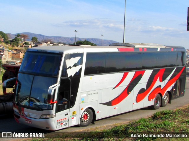 Ônibus Particulares 3100 na cidade de Belo Horizonte, Minas Gerais, Brasil, por Adão Raimundo Marcelino. ID da foto: 7009164.