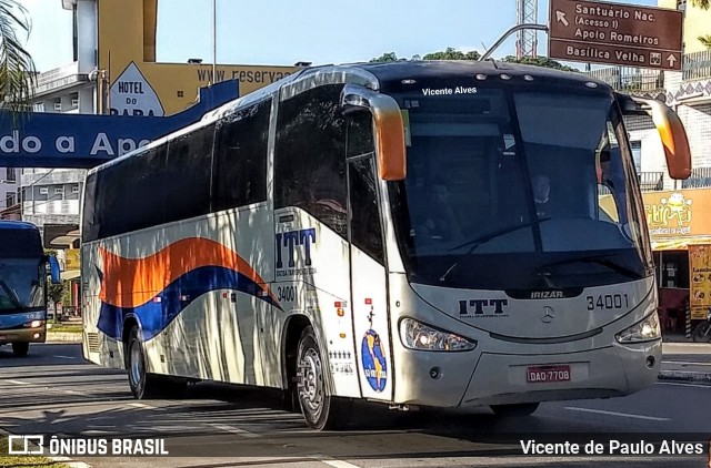 ITT - Itatiba Transporte e Turismo 34001 na cidade de Aparecida, São Paulo, Brasil, por Vicente de Paulo Alves. Número da foto: #7007569.