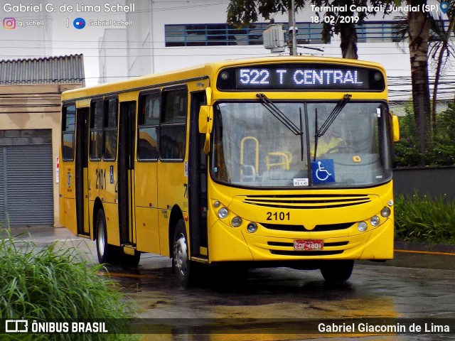 Viação Jundiaiense 2101 na cidade de Jundiaí, São Paulo, Brasil, por Gabriel Giacomin de Lima. Número da foto: #7009301.