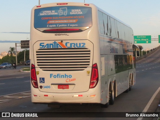 VUSC - Viação União Santa Cruz 3400 na cidade de Florianópolis, Santa Catarina, Brasil, por Brunno Alexandre. ID da foto: 7009933.