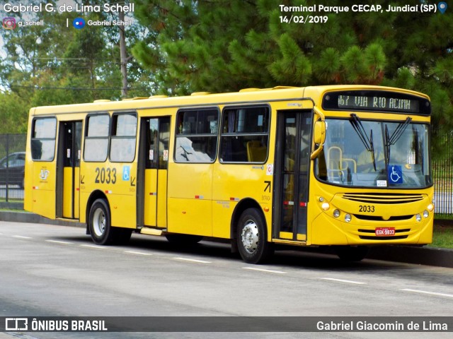 Viação Jundiaiense 2033 na cidade de Jundiaí, São Paulo, Brasil, por Gabriel Giacomin de Lima. Número da foto: #7009264.
