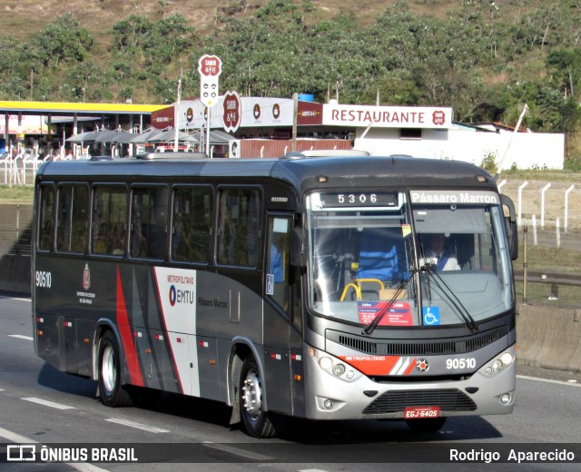 Empresa de Ônibus Pássaro Marron 90510 na cidade de Aparecida, São Paulo, Brasil, por Rodrigo  Aparecido. ID da foto: 7008663.