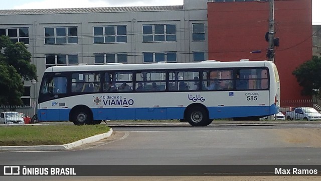 Empresa de Transporte Coletivo Viamão 585 na cidade de Viamão, Rio Grande do Sul, Brasil, por Max Ramos. ID da foto: 7006976.