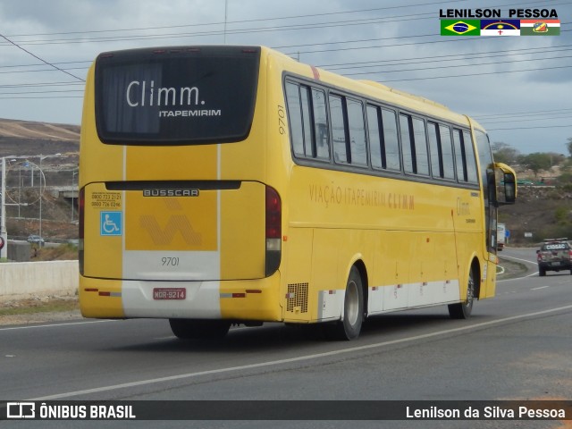 Viação Itapemirim 9701 na cidade de Caruaru, Pernambuco, Brasil, por Lenilson da Silva Pessoa. ID da foto: 7009269.