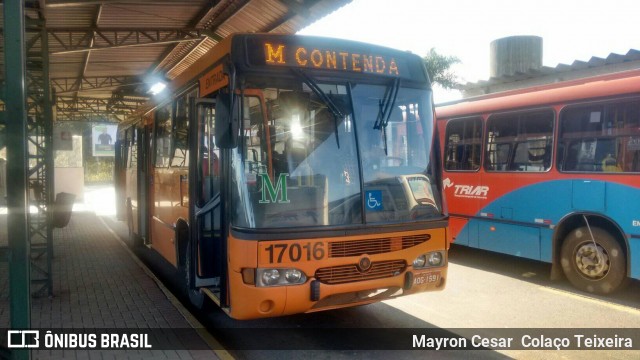 Araucária Transportes Coletivos 17016 na cidade de Araucária, Paraná, Brasil, por Mayron Cesar  Colaço Teixeira. Número da foto: #7006665.