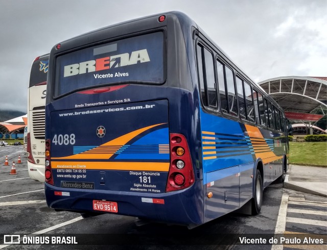 Breda Transportes e Serviços 4088 na cidade de Aparecida, São Paulo, Brasil, por Vicente de Paulo Alves. ID da foto: 7010449.