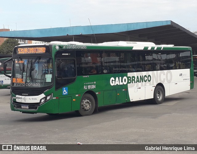 Viação Galo Branco RJ 181.084 na cidade de Niterói, Rio de Janeiro, Brasil, por Gabriel Henrique Lima. ID da foto: 7010427.