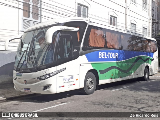 Bel-Tour Transportes e Turismo 318 na cidade de Petrópolis, Rio de Janeiro, Brasil, por Zé Ricardo Reis. ID da foto: 7010700.