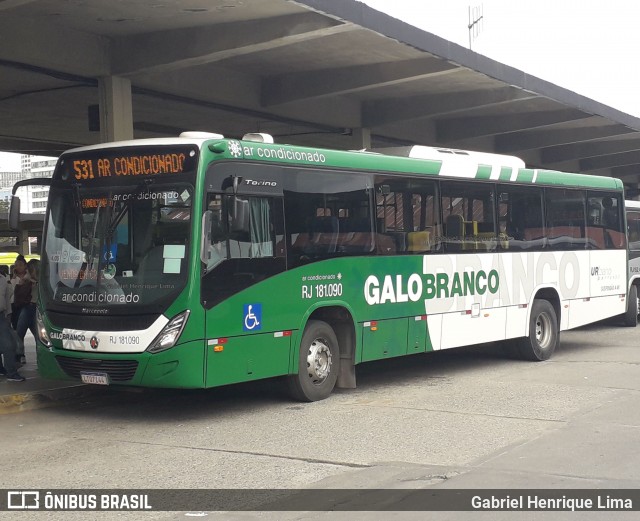 Viação Galo Branco RJ 181.090 na cidade de Niterói, Rio de Janeiro, Brasil, por Gabriel Henrique Lima. Número da foto: #7010428.