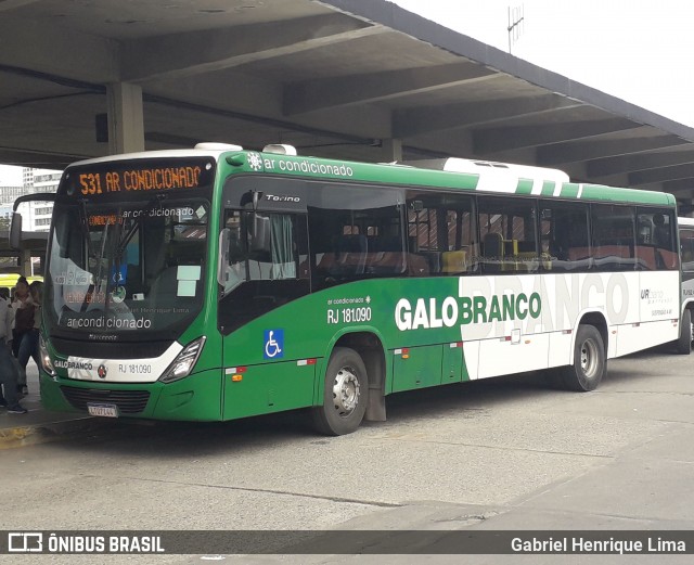 Viação Galo Branco RJ 181.090 na cidade de Niterói, Rio de Janeiro, Brasil, por Gabriel Henrique Lima. ID da foto: 7010428.