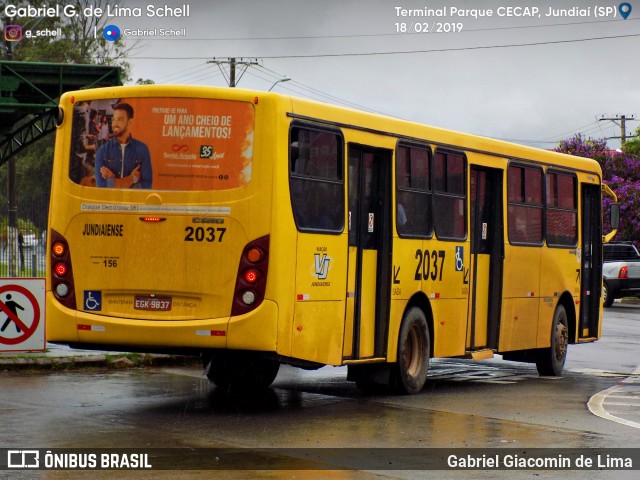 Viação Jundiaiense 2037 na cidade de Jundiaí, São Paulo, Brasil, por Gabriel Giacomin de Lima. Número da foto: #7011547.