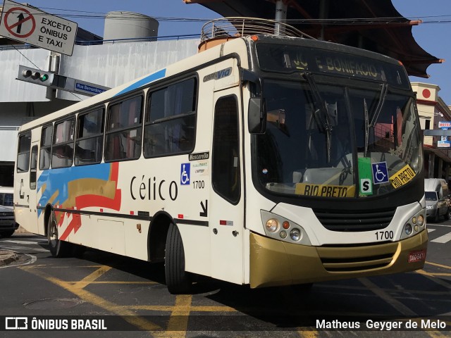 Transporte Coletivo Célico 1700 na cidade de São José do Rio Preto, São Paulo, Brasil, por Matheus  Geyger de Melo. Número da foto: #7010104.
