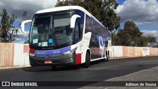 Viação São Luiz 3440 na cidade de Brasília, Distrito Federal, Brasil, por Adilson de Sousa. ID da foto: 7013030.