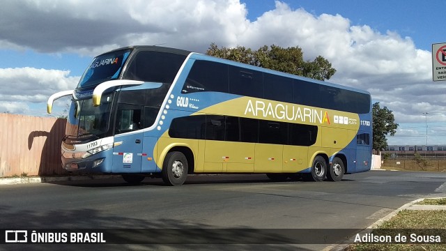Viação Araguarina 11703 na cidade de Brasília, Distrito Federal, Brasil, por Adilson de Sousa. Número da foto: #7013034.