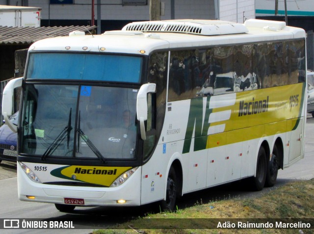 Viação Nacional 10515 na cidade de Belo Horizonte, Minas Gerais, Brasil, por Adão Raimundo Marcelino. ID da foto: 7014408.