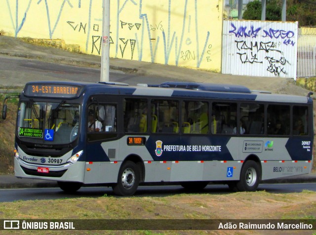 Viação Zurick 30987 na cidade de Belo Horizonte, Minas Gerais, Brasil, por Adão Raimundo Marcelino. ID da foto: 7014256.