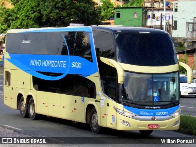 Viação Novo Horizonte 520311 na cidade de Salvador, Bahia, Brasil, por Willian Pontual. Número da foto: #7014476.