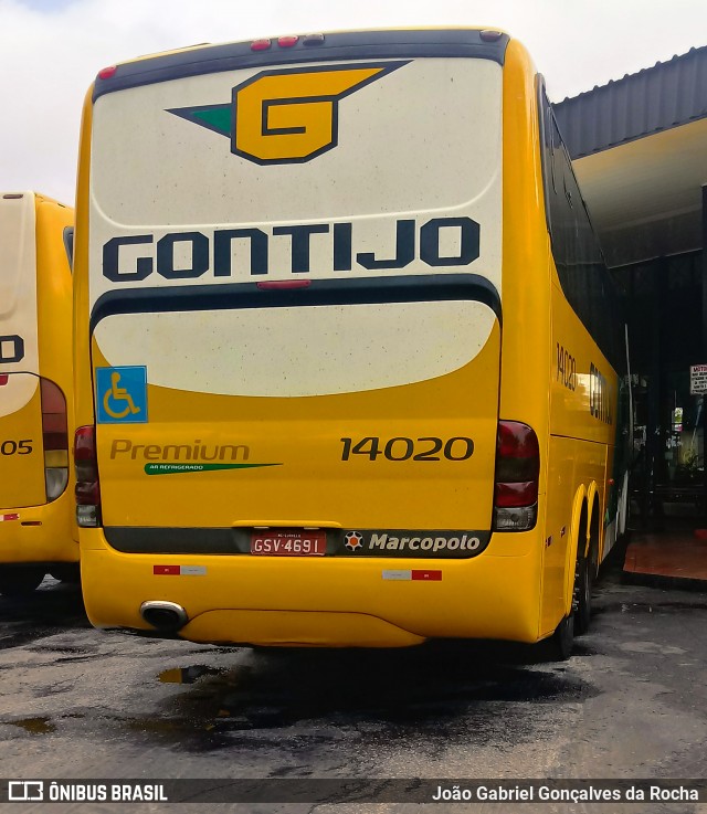 Empresa Gontijo de Transportes 14020 na cidade de Vitória da Conquista, Bahia, Brasil, por João Gabriel Gonçalves da Rocha. ID da foto: 6939729.