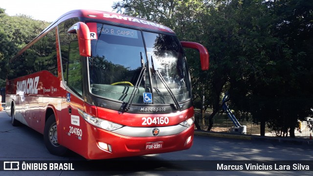 Viação Santa Cruz 204160 na cidade de São Paulo, São Paulo, Brasil, por Marcus Vinicius Lara Silva. ID da foto: 6939343.