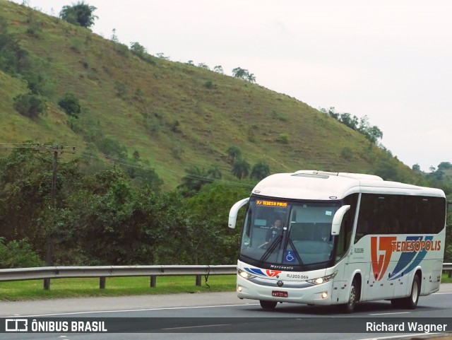 Viação Teresópolis RJ 203.069 na cidade de Magé, Rio de Janeiro, Brasil, por Richard Wagner. ID da foto: 6940460.