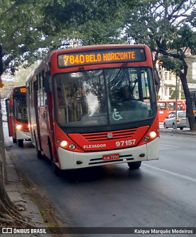 Viação Belo Monte Transportes Coletivos 97157 na cidade de Belo Horizonte, Minas Gerais, Brasil, por Kaique Marquês Medeiros . ID da foto: 7016295.