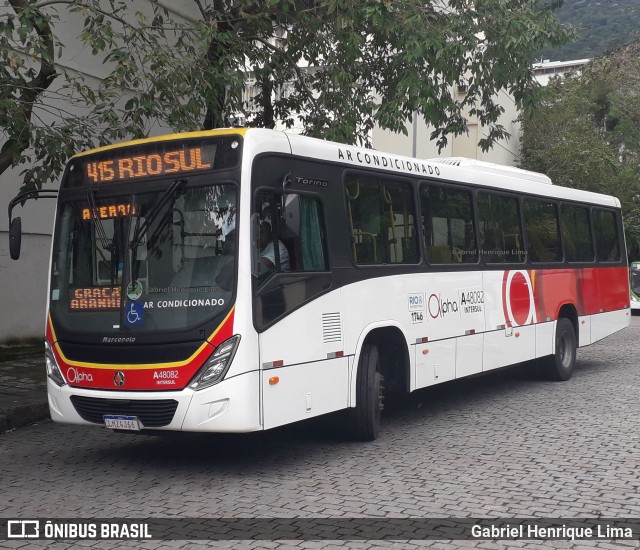 Auto Viação Alpha A48082 na cidade de Rio de Janeiro, Rio de Janeiro, Brasil, por Gabriel Henrique Lima. Número da foto: #7015782.