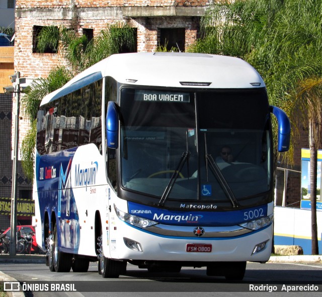 Marquin Service Transportes e Turismo 5002 na cidade de Aparecida, São Paulo, Brasil, por Rodrigo  Aparecido. ID da foto: 7017016.