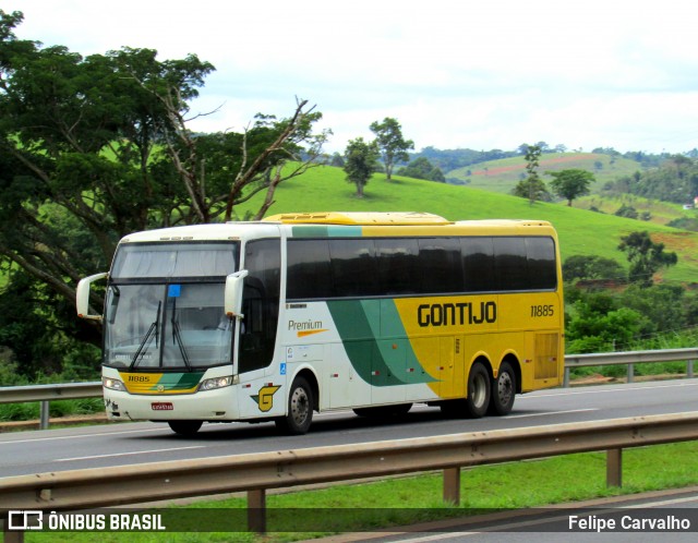 Empresa Gontijo de Transportes 11885 na cidade de Atibaia, São Paulo, Brasil, por Felipe Carvalho. ID da foto: 7016969.