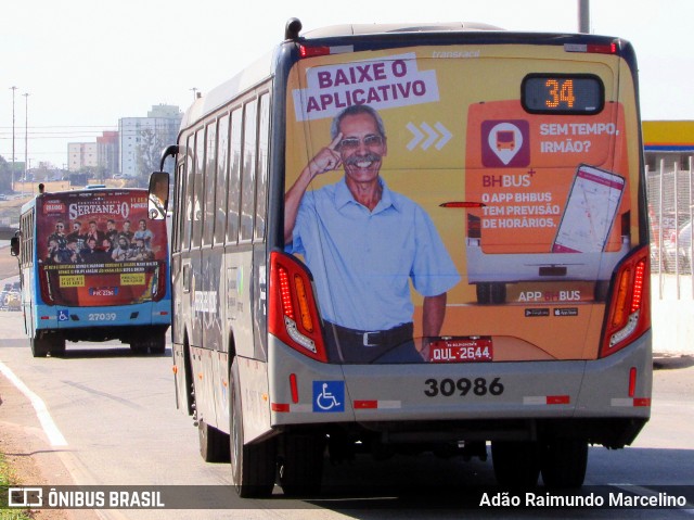 Viação Zurick 30986 na cidade de Belo Horizonte, Minas Gerais, Brasil, por Adão Raimundo Marcelino. ID da foto: 7017198.