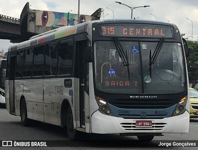 Viação Redentor C47492 na cidade de Rio de Janeiro, Rio de Janeiro, Brasil, por Jorge Gonçalves. Número da foto: #7017242.