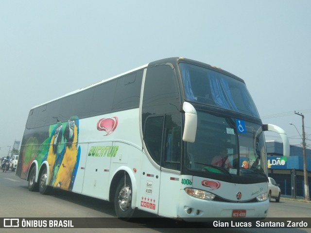 Eucatur - Empresa União Cascavel de Transportes e Turismo 4008 na cidade de Ji-Paraná, Rondônia, Brasil, por Gian Lucas  Santana Zardo. ID da foto: 7018267.