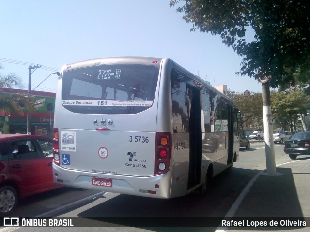 Upbus Qualidade em Transportes 3 5736 na cidade de São Paulo, São Paulo, Brasil, por Rafael Lopes de Oliveira. Número da foto: #7018272.