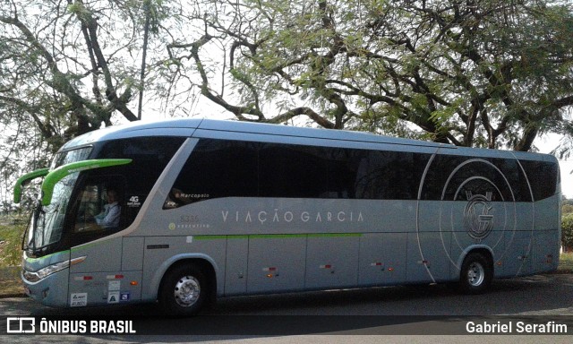 Viação Garcia 8335 na cidade de Cambará, Paraná, Brasil, por Gabriel Serafim. ID da foto: 7019764.