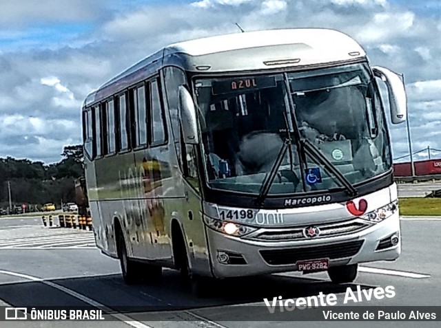 Expresso Unir 14198 na cidade de Confins, Minas Gerais, Brasil, por Vicente de Paulo Alves. ID da foto: 7018366.