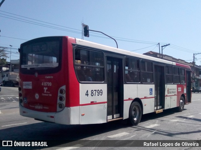 Express Transportes Urbanos Ltda 4 8799 na cidade de São Paulo, São Paulo, Brasil, por Rafael Lopes de Oliveira. ID da foto: 7018218.