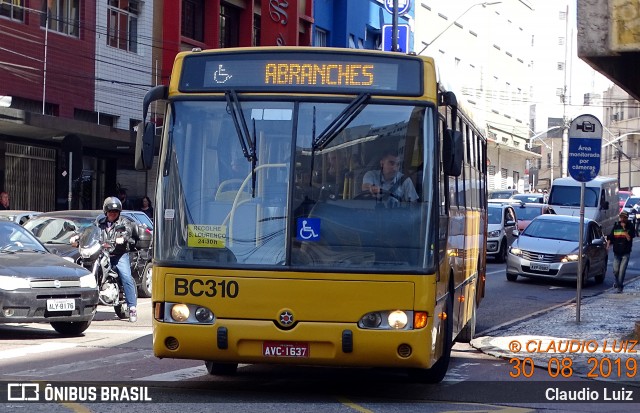 Transporte Coletivo Glória BC310 na cidade de Curitiba, Paraná, Brasil, por Claudio Luiz. ID da foto: 7018845.