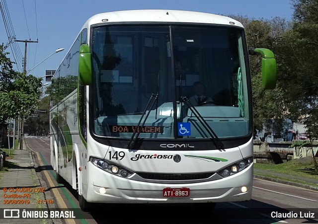 Viação Graciosa 149 na cidade de Curitiba, Paraná, Brasil, por Claudio Luiz. Número da foto: #7018879.